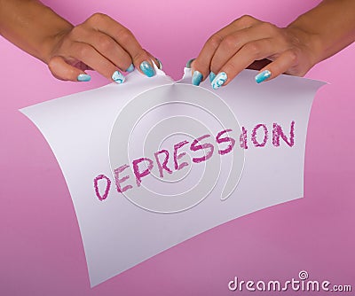Stop depression Stock Photo