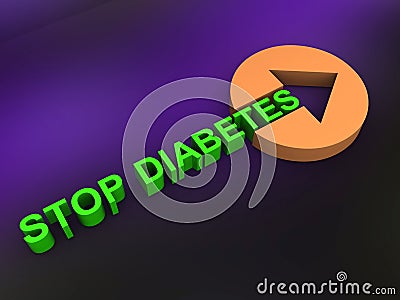 Stop diabetes infographic Stock Photo