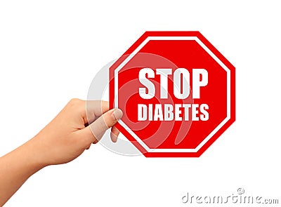 Stop diabetes sign Stock Photo