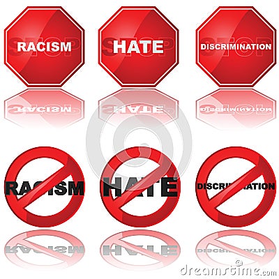 Stop discrimination Vector Illustration