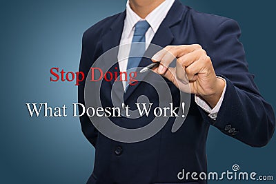 Stop doing what doesn't work Stock Photo