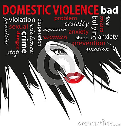 Stop domestic violence Vector Illustration