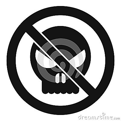 Stop dos attack icon simple vector. Secured hacker Vector Illustration
