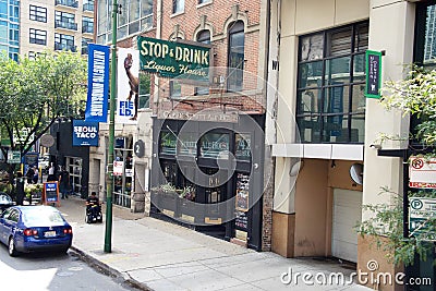 Stop and Drink Liquor House, Chicago, Illinois Editorial Stock Photo