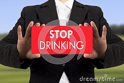 Stop drinking Stock Photo