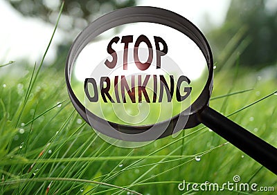Stop drinking Stock Photo