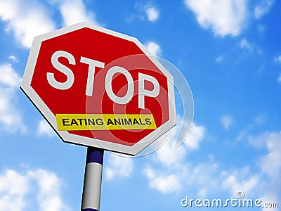 Stop eating animals Stock Photo