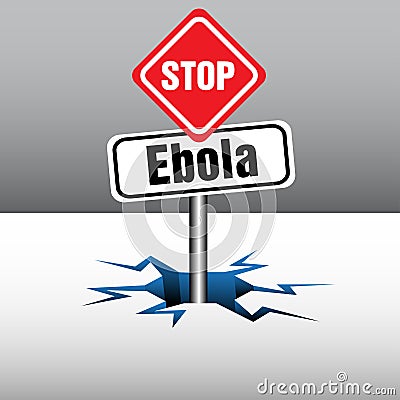 Stop Ebola plate Vector Illustration