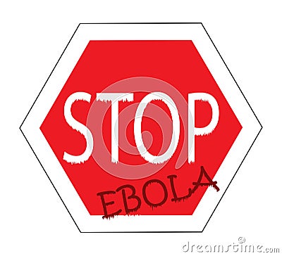 Stop ebola, road sign Vector Illustration