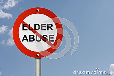 Stop Elder Abuse Sign Stock Photo