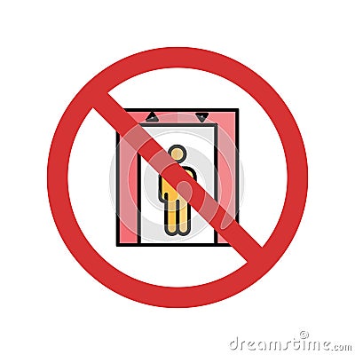 Stop Elevator Isolated Vector icon which can easily modify or edit Vector Illustration