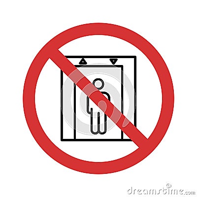 Stop Elevator Isolated Vector icon which can easily modify or edit Stock Photo