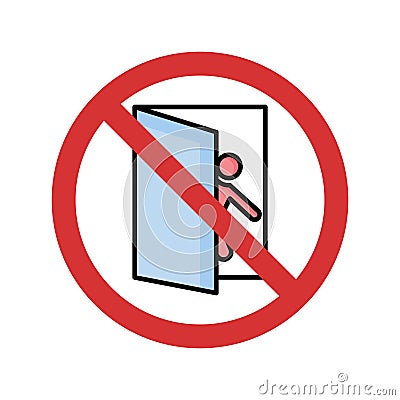 Stop Exit Isolated Vector icon which can easily modify or edit Vector Illustration