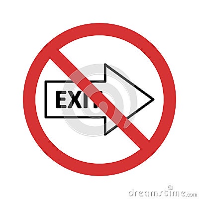 Stop Exit Isolated Vector icon which can easily modify or edit Stock Photo
