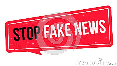Stop fake news. Sign for notifications in online stores, false information Vector Illustration