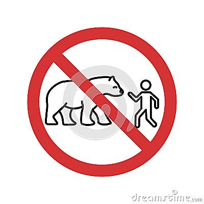 Stop feed the bear Isolated Vector icon which can easily modify or edit Vector Illustration