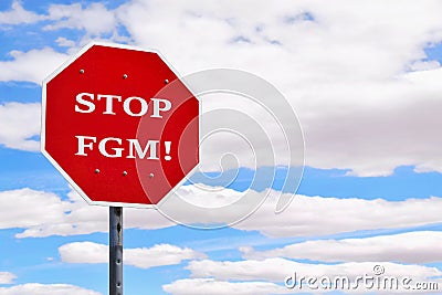 Stop Female Genital Mutilation Concept Stock Photo