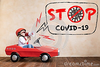 Stop global pandemic coronavirus COVID-19 concept Stock Photo