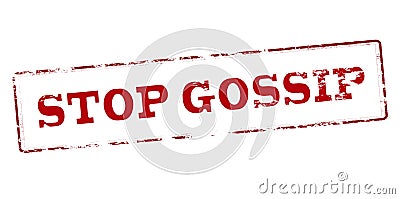 Stop gossip Cartoon Illustration