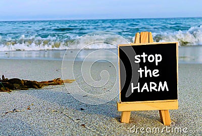 Stop the harm. Stock Photo