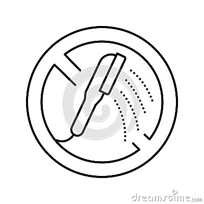 stop hot showers line icon vector illustration Vector Illustration