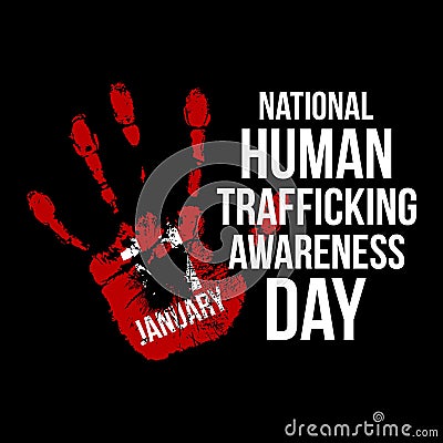 Stop human trafficking logo template Vector Illustration