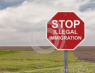 Stop Illegal Immigration Stock Photo