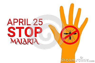 Stop malaria Cartoon Illustration