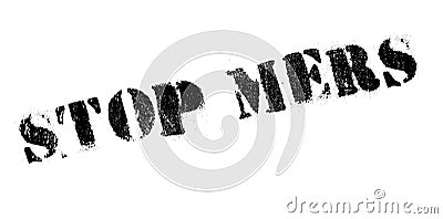 Stop Mers rubber stamp Stock Photo