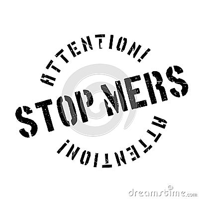 Stop Mers rubber stamp Stock Photo