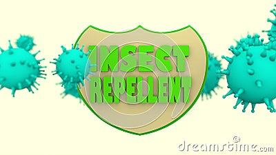 Stop mosquito transmitted viral disease shield. Anti virus protection Stock Photo