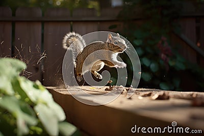 stop motion, with a series of photos showing backyard wildlife and critter in motion Stock Photo