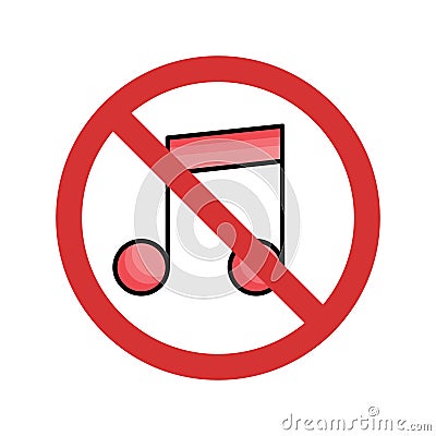 Stop Music noise Isolated Vector icon which can easily modify or edit Vector Illustration