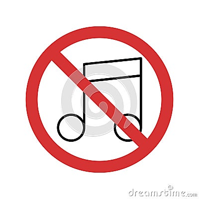 Stop Music noise Isolated Vector icon which can easily modify or edit Vector Illustration