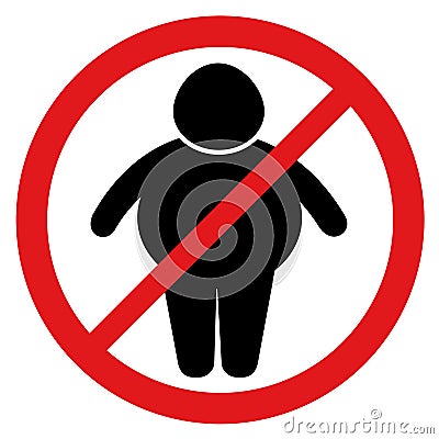 Stop obesity and overweight Vector Illustration