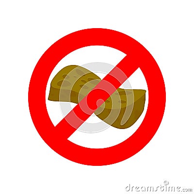 Stop old sponge. It is forbidden to use sponge for washing. Red Vector Illustration