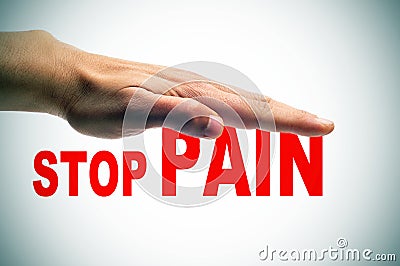 Stop pain Stock Photo