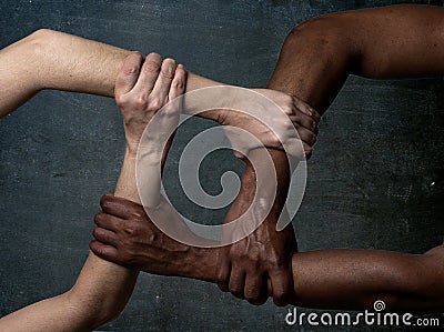 Stop racism, conceptual image against intolerance and discrimination Stock Photo