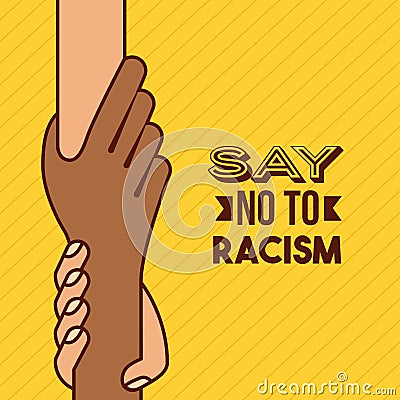 Stop racism image Vector Illustration