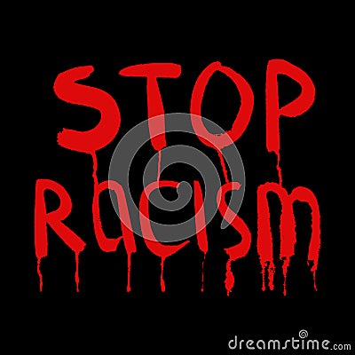 Stop racism vector poster Vector Illustration