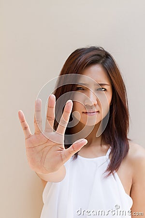 Stop, reject, refuse, forbid, negative hand sign Stock Photo