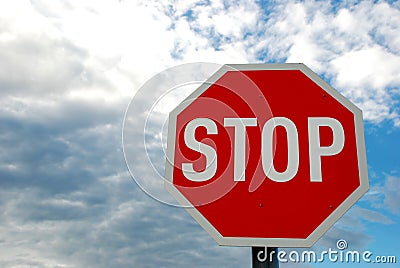 Stop road traffic sign Stock Photo