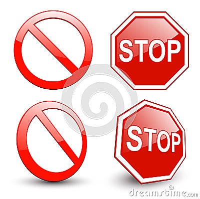 Stop sign Vector Illustration