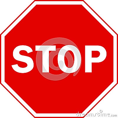 Stop Sign Vector Illustration