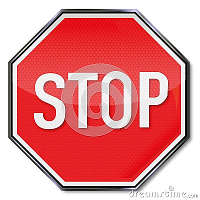 Stop sign Vector Illustration