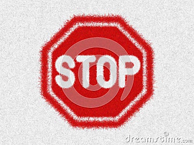 STOP sign or Not allowed sign, traffic or prohibition symbol icon isolated in white background. Caution warning in dangerous. Cartoon Illustration