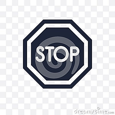 Stop sign transparent icon. Stop sign symbol design from Traffic Vector Illustration