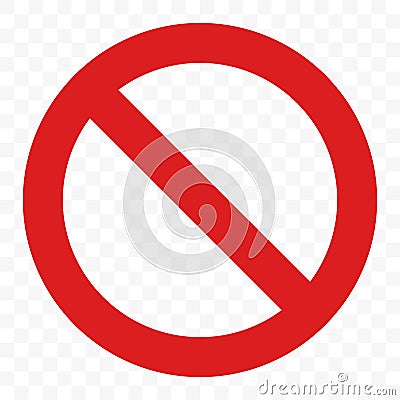 Stop sign vector no entry pass warning red icon Vector Illustration