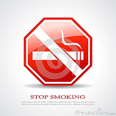 Stop smoking poster Vector Illustration