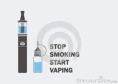 Stop smoking start vaping Vector Illustration